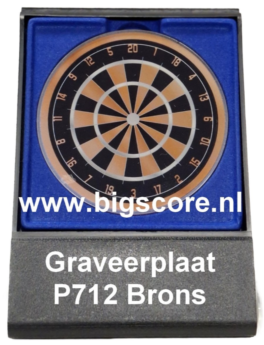 Dart Acryl in medailledoosje Blauw-Zwart G/Z/B